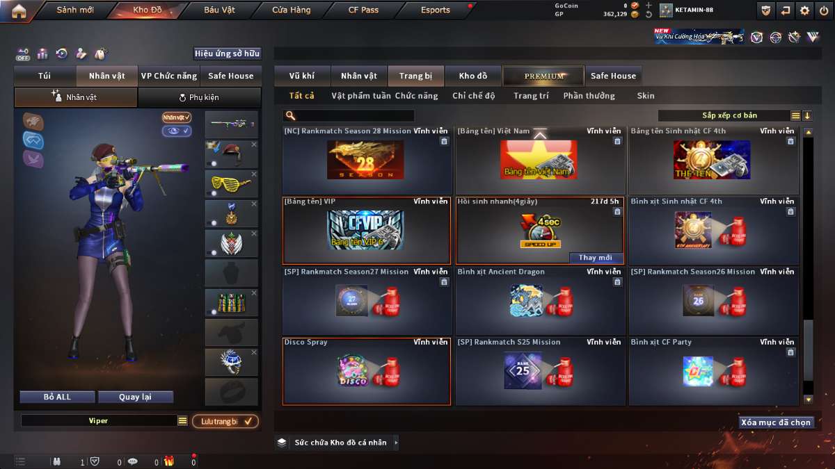 shop acc cf uy tin gia re